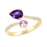 Toi et Moi Ring with Teardrop Amethyst and Round Pink Sapphire Rings Estella Collection #product_description# 32751 Amethyst Made to Order New Arrivals #tag4# #tag5# #tag6# #tag7# #tag8# #tag9# #tag10#
