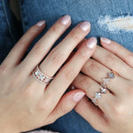 Alternating Diamond and Mother of Pearl Clover Eternity Ring Rings Estella Collection #product_description# 17208 Band Birthstone Colorless Gemstone #tag4# #tag5# #tag6# #tag7# #tag8# #tag9# #tag10# 7 14K Rose Gold