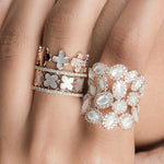 Alternating Diamond and Mother of Pearl Clover Eternity Ring Rings Estella Collection #product_description# 17208 Band Birthstone Colorless Gemstone #tag4# #tag5# #tag6# #tag7# #tag8# #tag9# #tag10# 7 14K Rose Gold