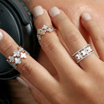 Alternating Diamond and Mother of Pearl Clover Eternity Ring Rings Estella Collection #product_description# 17208 Band Birthstone Colorless Gemstone #tag4# #tag5# #tag6# #tag7# #tag8# #tag9# #tag10# 7 14K Rose Gold