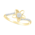 Daisy Ring with Diamond Center and Band Rings Estella Collection #product_description# 32761 10k April Birthstone Colorless Gemstone #tag4# #tag5# #tag6# #tag7# #tag8# #tag9# #tag10#