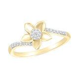 Daisy Ring with Diamond Center and Band Rings Estella Collection 32761 10k April Birthstone Colorless Gemstone #tag4# #tag5# #tag6# #tag7# #tag8# #tag9# #tag10#