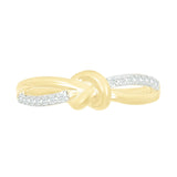 Diamond and Gold Knot Ring Rings Estella Collection 32746 Diamond Yellow Gold #tag4# #tag5# #tag6# #tag7# #tag8# #tag9# #tag10#