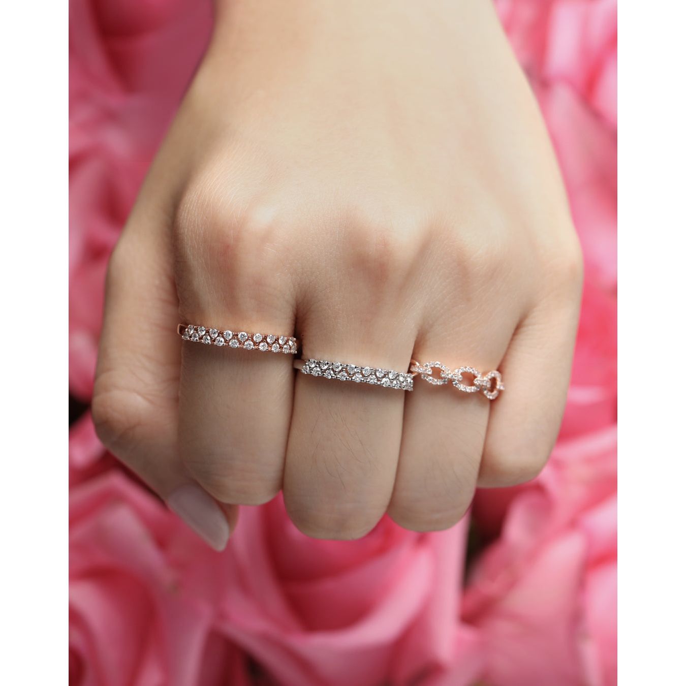 Diamond Chain Link Ring Rings Estella Collection #product_description# 17701 14k Band Colorless Gemstone #tag4# #tag5# #tag6# #tag7# #tag8# #tag9# #tag10# 14K Rose Gold 6