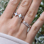 Mother of Pearl Clover Eternity Ring Rings Estella Collection #product_description# 14k Birthstone Gemstone #tag4# #tag5# #tag6# #tag7# #tag8# #tag9# #tag10#