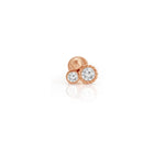 Triple Diamond Cluster Flat Back Stud Estella Collection 17917-RG-5MM 14k Birthstone Birthstone Earrings #tag4# #tag5# #tag6# #tag7# #tag8# #tag9# #tag10# 14K Rose Gold 5MM