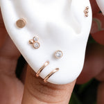 Triple Diamond Cluster Flat Back Stud Estella Collection 17917-RG-5MM 14k Birthstone Birthstone Earrings #tag4# #tag5# #tag6# #tag7# #tag8# #tag9# #tag10# 14K Rose Gold 5MM